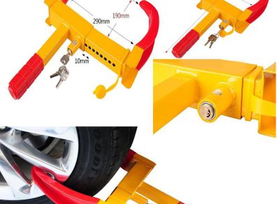 251012 Wheel Clamp Cars Trailer Caravan Security Anti Theft
