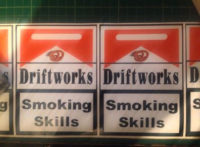 Drift / Jdm / Driftworks smoking tyres sticker / decal