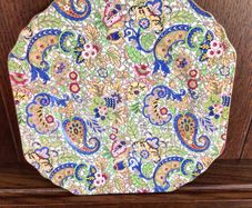 Art Deco Paisley Floral Square Cake Plate By Wintertons