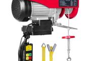 Electric Hoist, 399.2 kg Lifting Capacity, 850W 220V Electric Steel Wire Winch with Wireless Remote Control, 1219 cm Single Cable
