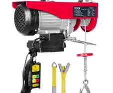 Electric Hoist, 399.2 kg Lifting Capacity, 850W 220V Electric Steel Wire Winch with Wireless Remote Control, 1219 cm Single Cable