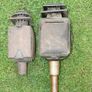 Antique Vintage Pair of Buggy Carriage Lamp Candle Lanterns Image 3