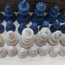 Vintage Wood  Chess Pieces In Box 70s vintage in very good condition Image 4