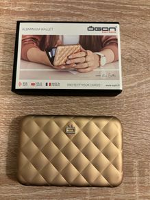Brand New Ogon Rose Gold Aluminium Card Holder