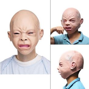 Halloween Ugly Masquerade Stage Prank Prop Cry Baby Rubber Full Head Face Mask