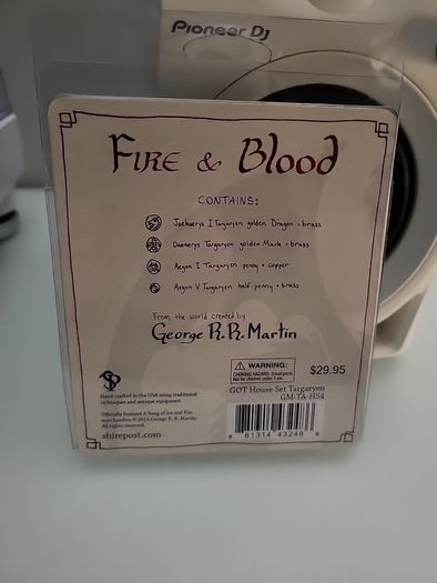 A Game of Thrones set of four coins from house targaryen official