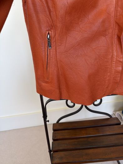 Cigno Nero Genuine Leather Jacket in Tan  UK 10 / EU 38