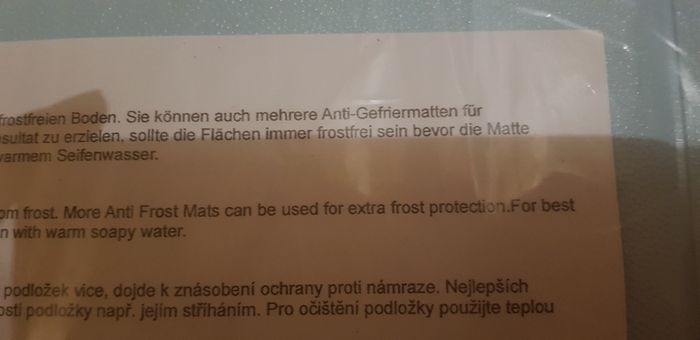 Frost free Freezer Mat
