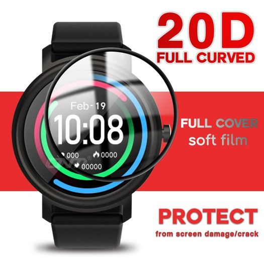 20D Screen Protector for Xiaomi Mi MiBro Air Smart watch Full Cover Curved edge Soft Protective Film Not Glass
