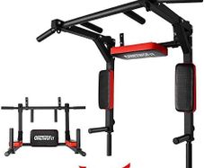 Multifunctional Wall Mounted Pull Up Bar/Chin Up bar, Dip Station for Indoor Home Gym Workout, Power Tower Set Training Equipment Fitness Dip Stand Supports to 440 Lbs