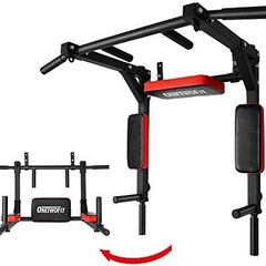 Multifunctional Wall Mounted Pull Up Bar/Chin Up bar, Dip Station for Indoor Home Gym Workout, Power Tower Set Training Equipment Fitness Dip Stand Supports to 440 Lbs