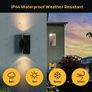 Outdoor Wall Lights, Up Down Mains Powered Lighting, Black Stainless Steel IP44 Waterproof, Exterior Wall Sconce for Indoor, Front Door, Patio, Hallway, Porch, Garden, Garage, Post - 2 Pack Image 3