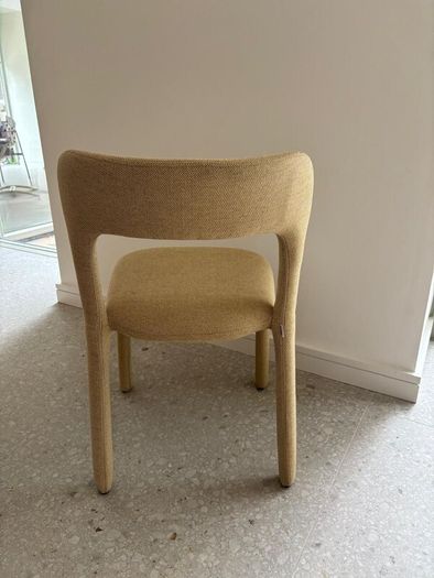 6x yellow/light mustard dining chairs