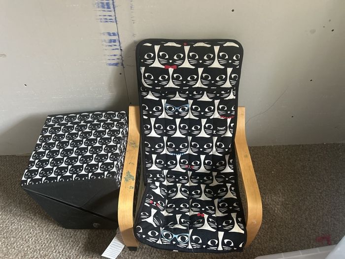 ikea kids chair with matching toy box
