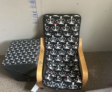 ikea kids chair with matching toy box