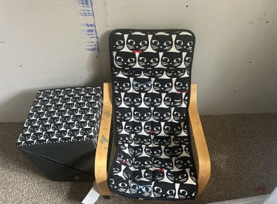 ikea kids chair with matching toy box