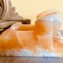 Vintage Onyx Marble Sphinx Bookends Heavy Decorative Pair Image 5