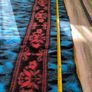Vintage wool blanket Blue Black Red Patterned Blanket Throw Image 3