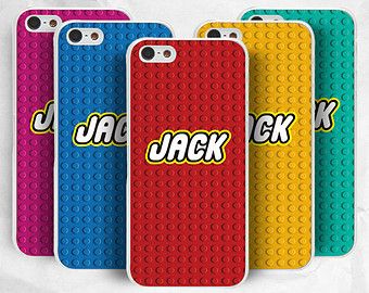 personalized name initial Lego cover case for iPhone Samsung Nokia HTC Sony Xperia