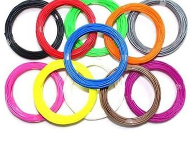 10 Pack x 10m ABS Filament 1.75mm For 3D Printer Printing Drawing Pen