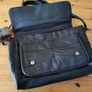 Casual handbag genuine leather black Stylish office bag for documents laptop Shoulder Image 7