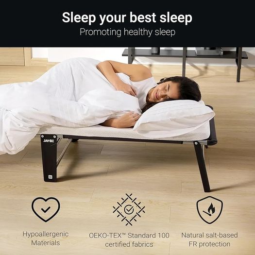 Compact Folding Bed with Comfort Mattress, Single