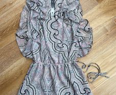 Brand New M&S Pink Mix Boho Ranch Dress Size 6