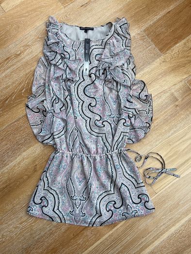Brand New M&S Pink Mix Boho Ranch Dress Size 6