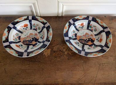 1830's - 1840''s Antique Masons Ironstone bowls. Hull and Leith Steam Packet Co. Rare