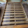 Double bed frame 4ft 6 Storage Headboard Bed Frame,  Solid Pine, Excellent Condition Image 6