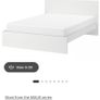 IKEA MALM Bed frame, White Standard Double with mattress Image 2
