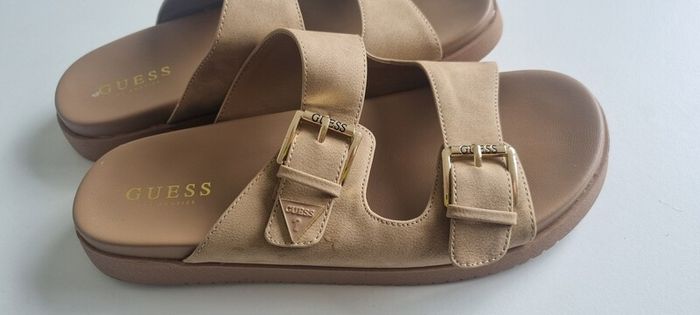 Guess Brown Leather Sandals