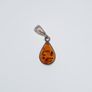 925 Sterling Silver & Natural Baltic Amber Minimalist Pendant Image 7