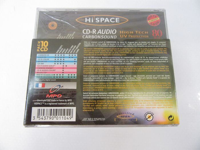 HI SPACE 10 PACK CD-R Vinyl Carbon Look CD Jewel Cases 80 Mins NEW Free Post