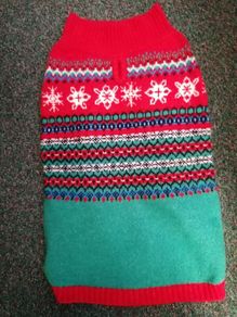Dog Pet Christmas Jumper Coat Medium