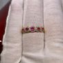 Natural Unheated Ruby & White Zircon Ring Image 10