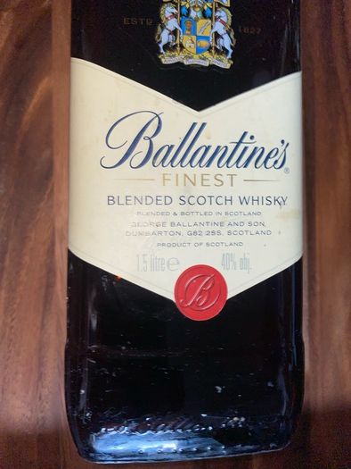 Ballantines scotch whisky Empty bottle 1,5 L