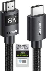 HDMI 2.1 Cable 10K 8K 4K 1440P@240/165/144/120Hz eARC HDR Ultra High Speed 48Gbps HDCP 2.3 Dolby Atmos Vision Compatible with PS5/4 Xbox Series S/X Soundbar TV Gaming Monitor Laptop PC DVD(2M)