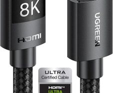 HDMI 2.1 Cable 10K 8K 4K 1440P@240/165/144/120Hz eARC HDR Ultra High Speed 48Gbps HDCP 2.3 Dolby Atmos Vision Compatible with PS5/4 Xbox Series S/X Soundbar TV Gaming Monitor Laptop PC DVD(2M)