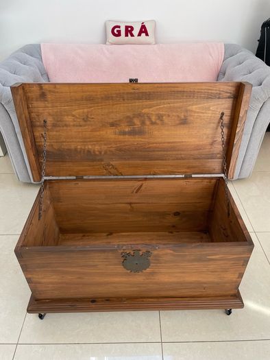 Rustic storage chest coffee table