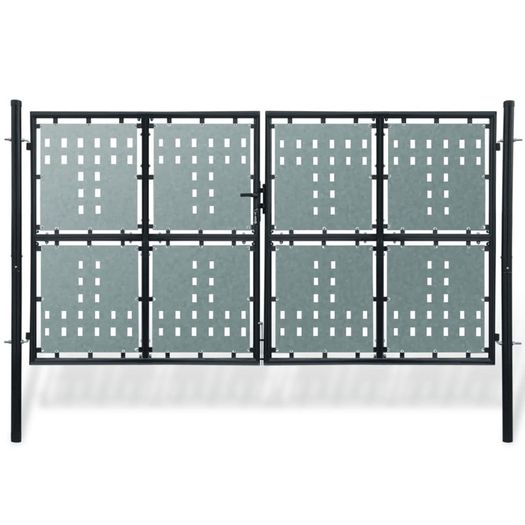 Black Double Door Fence Gate 300 x 225 cm