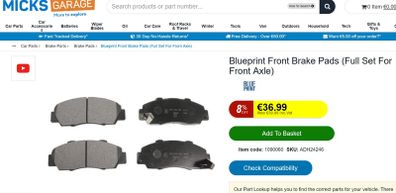 Brake Pad Set, disc brake (Brake System)