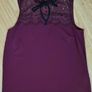 Burgundy sleeveless lace top Image 3