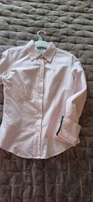 Candy Pink striped Ladies Shirt size Small Lee Valley