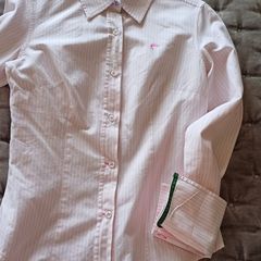 Candy Pink striped Ladies Shirt size Small Lee Valley