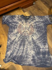 vintage motley crue tie dye t shirt single stitch symmetria wings size l