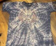 vintage motley crue tie dye t shirt single stitch symmetria wings size l