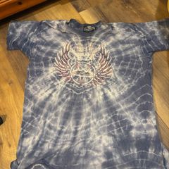 vintage motley crue tie dye t shirt single stitch symmetria wings size l