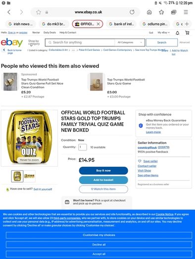 world football stars Top Trumps quiz not brand new