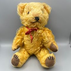 Vintage c.1950 British Chiltern Hugmee-Style Golden Mohair Teddy Bear - 30cm